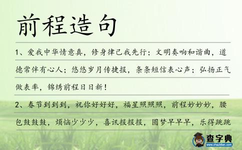 前程造句
