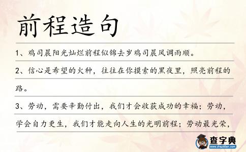 前程造句