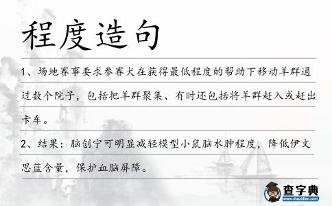 程度造句