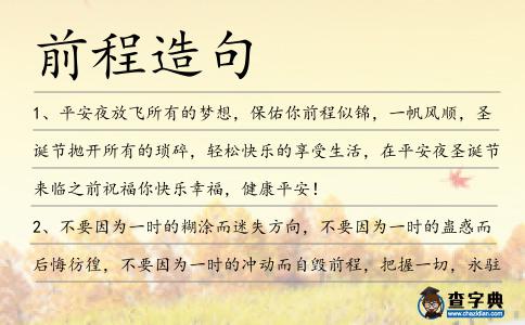 前程造句