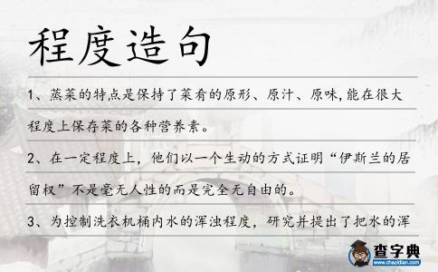 程度造句