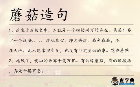 蘑菇造句