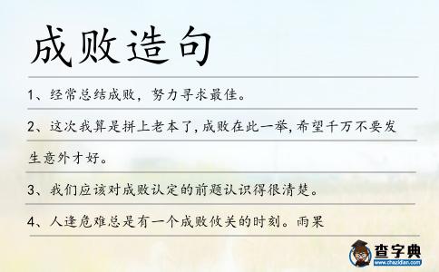 成敗造句