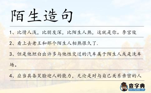 陌生造句
