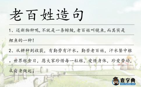 老百姓造句