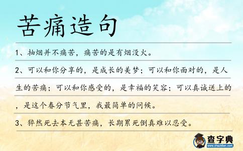 苦痛造句
