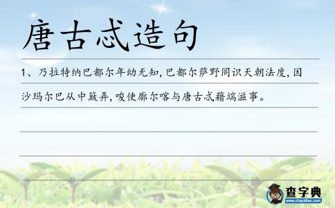 唐古忒造句