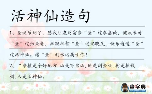 活神仙造句