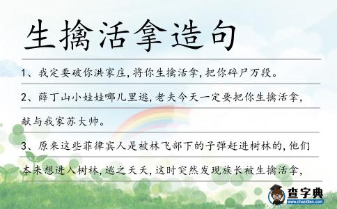 生擒活拿造句