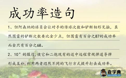 成功率造句