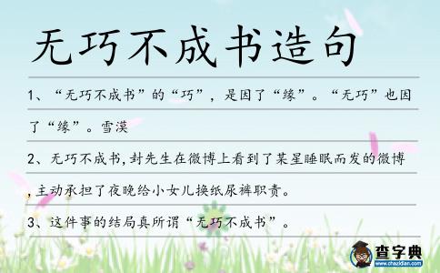 無巧不成書造句