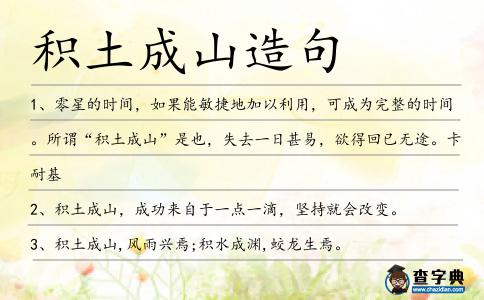 積土成山造句