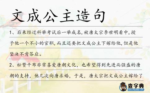 文成公主造句