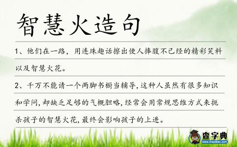 智慧火造句