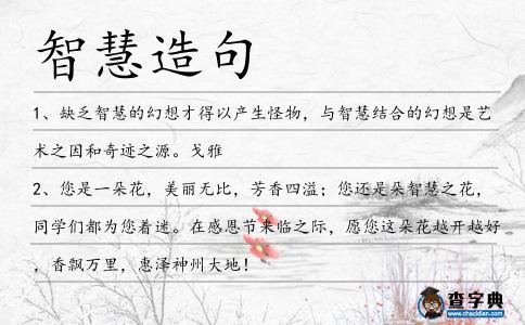 智慧造句