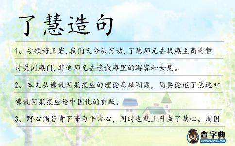 了慧造句