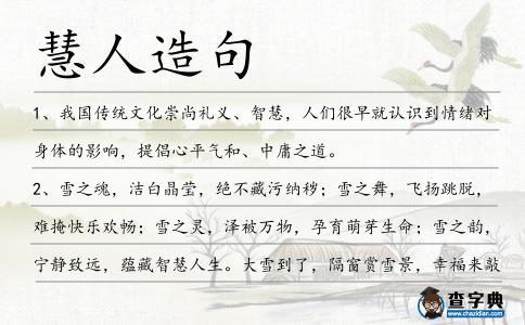 慧人造句