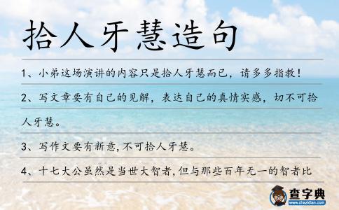 拾人牙慧造句