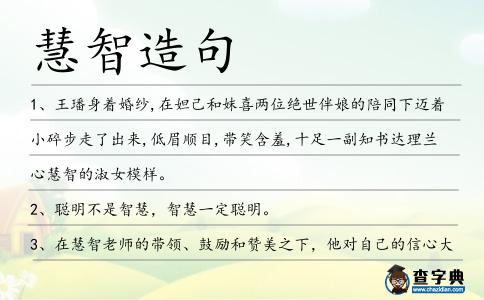 慧智造句