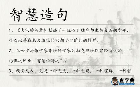 智慧造句