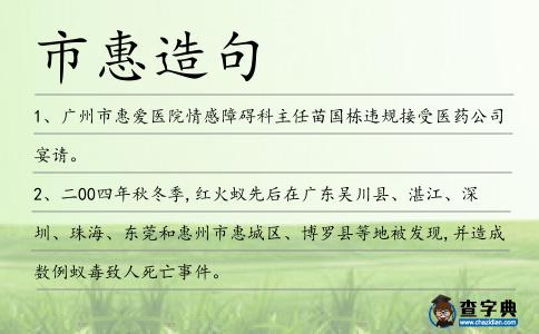 市惠造句