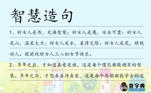 智慧造句