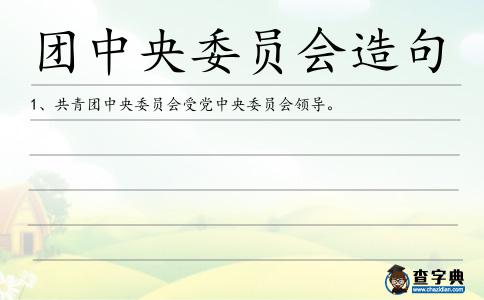團(tuán)中央委員會(huì)造句