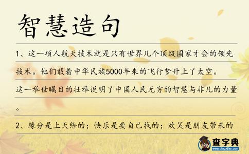 智慧造句