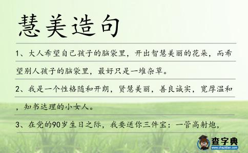慧美造句