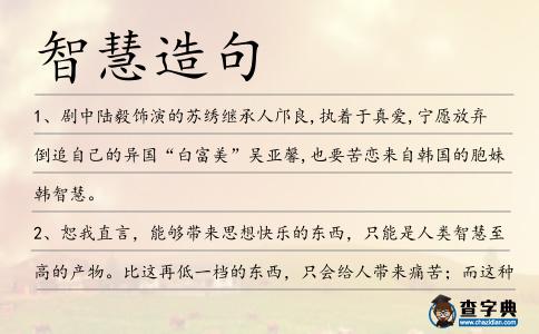 智慧造句