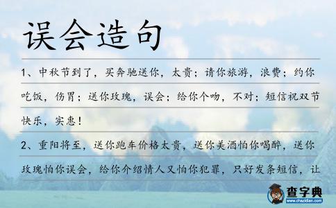 誤會(huì)造句
