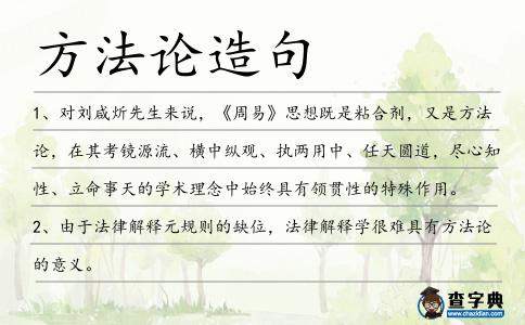 方法論造句