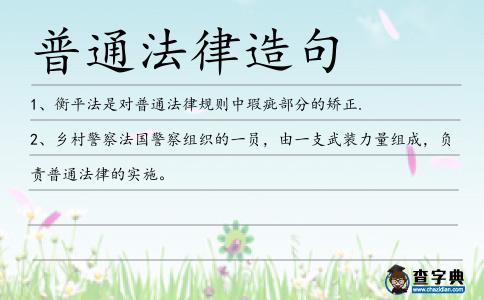 普通法律造句