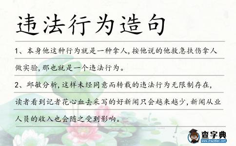 違法行為造句