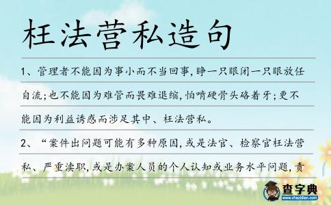 枉法營私造句