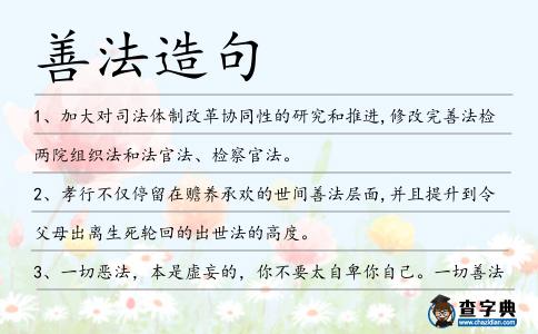 善法造句