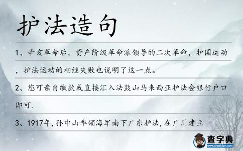 護法造句