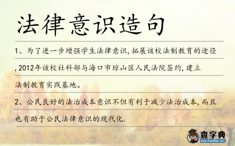 法律意識造句