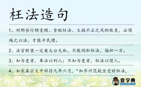 枉法造句