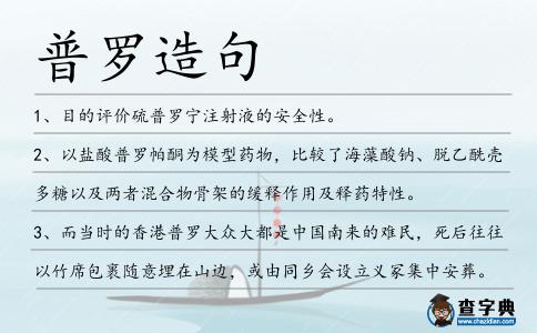 普羅造句