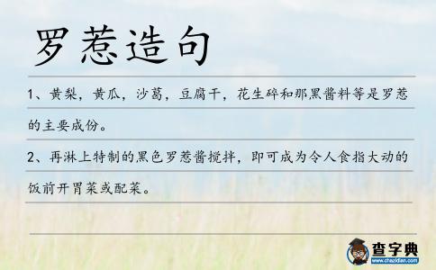 羅惹造句