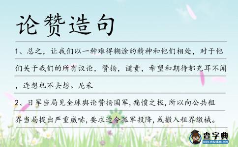 論贊造句