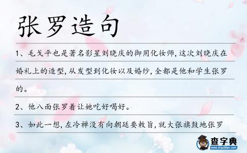 張羅造句
