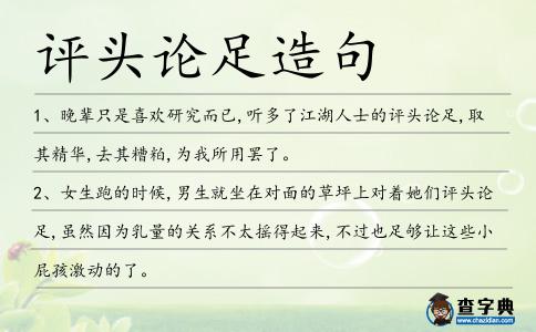 評頭論足造句