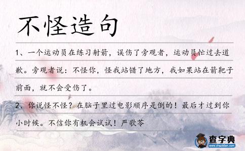 不怪造句