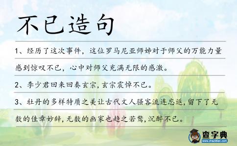 不已造句