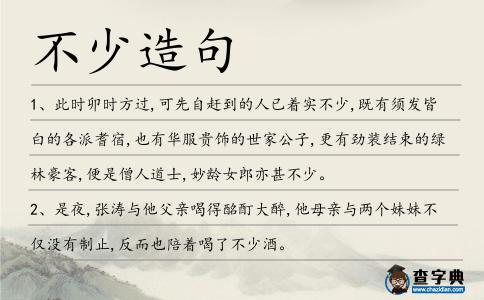 不少造句