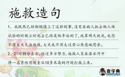 施救造句