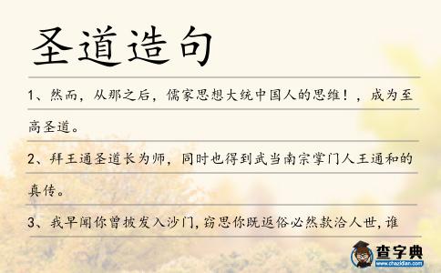 圣道造句