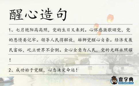 醒心造句